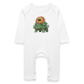 Sunflower Monster Beast - Baby Organic Romper - white - Front