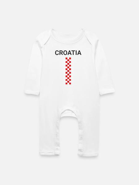 Vertikale Quadrate Kroatien - Baby Bio Strampler - Weiß