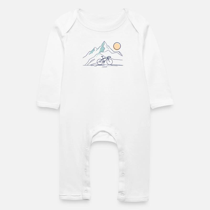 Mountain Ride - Baby Organic Romper - white