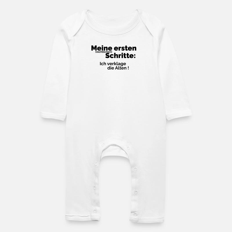 My first steps - Baby Organic Romper - white