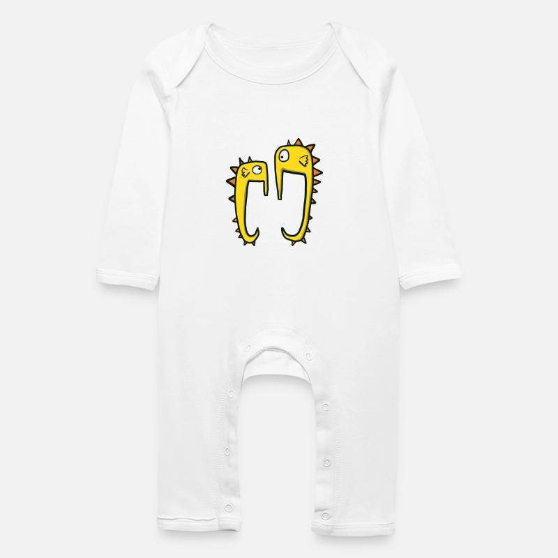 seepferdchen - Baby Bio Strampler - Weiß