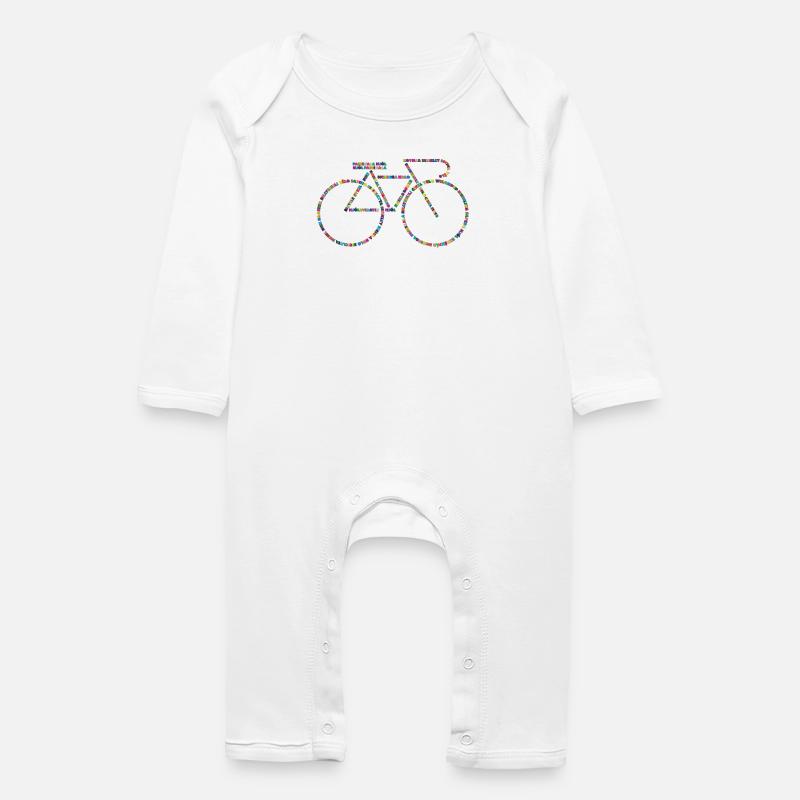 Fahrradsprachen V1 - Baby Bio Strampler - Weiß