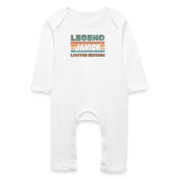 Janick as a given name - Baby Organic Romper - white - Front