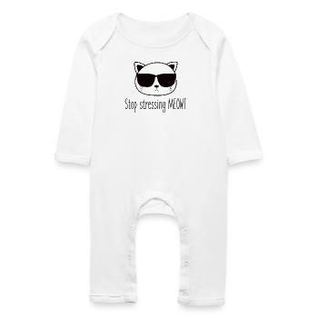 Stop stressing yourself out Meowt cat lovers - Baby Organic Romper - white - Front