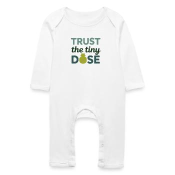 Certified Clinical Micro-Pharmacology Apparel  - Baby Organic Romper - white - Front