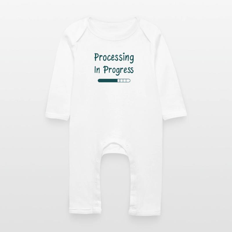 Processing In Progress Loading Bar Statement Baby Organic Romper