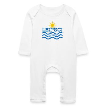 Leipsoi Grèce Vagues de mer Soleil - Grenouillère bio Bébé - blanc - Devant
