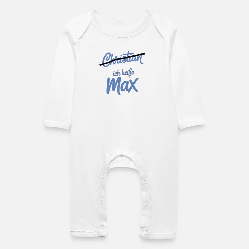 Christian Max Combo - Grenouillère bio Bébé - blanc
