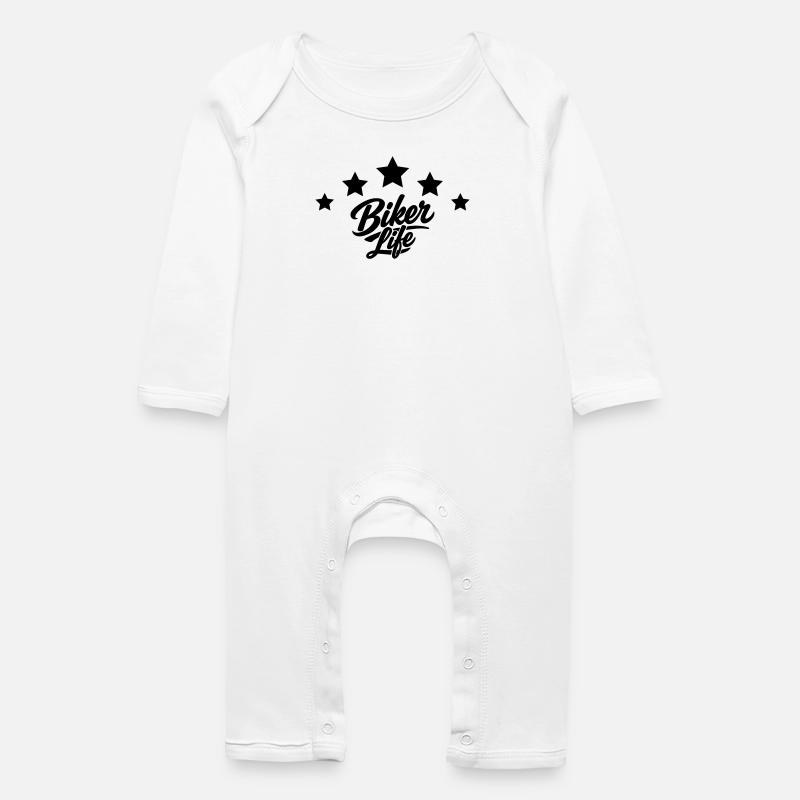 Vie de motard - Grenouillère bio Bébé - blanc