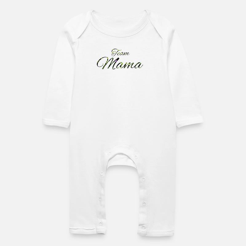 Bonne Année Green Leaves Script - Baby Organic Romper - white