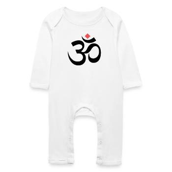om sign yoga meditation - Baby Organic Romper - white - Front