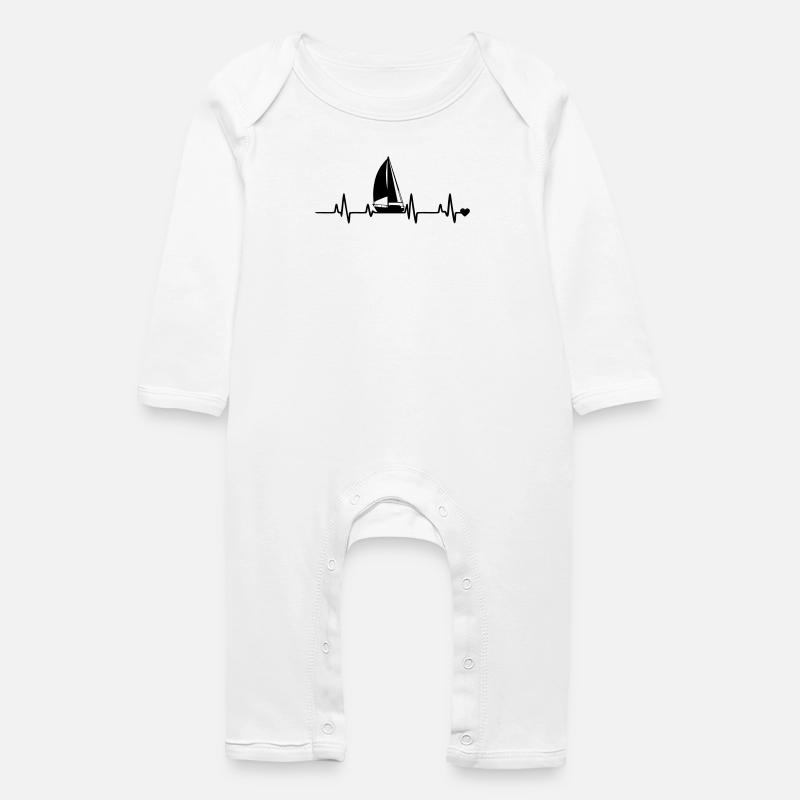 Voilier - Grenouillère bio Bébé - blanc