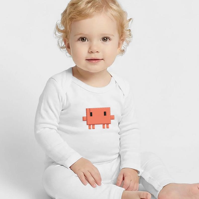 Claude Code Pixel AI Mascot Dev Sticker Grenouillère bio Bébé