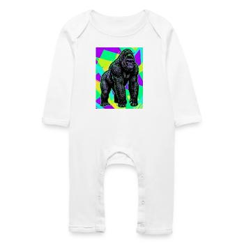 gorilla - Baby Organic Romper - white - Front