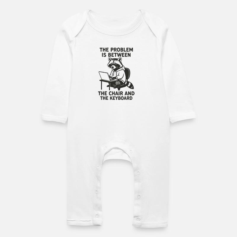 Problem between chair and keyboard - Baby Organic Romper - white