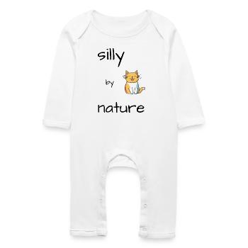 Chat Idiot - Grenouillère bio Bébé - blanc - Devant