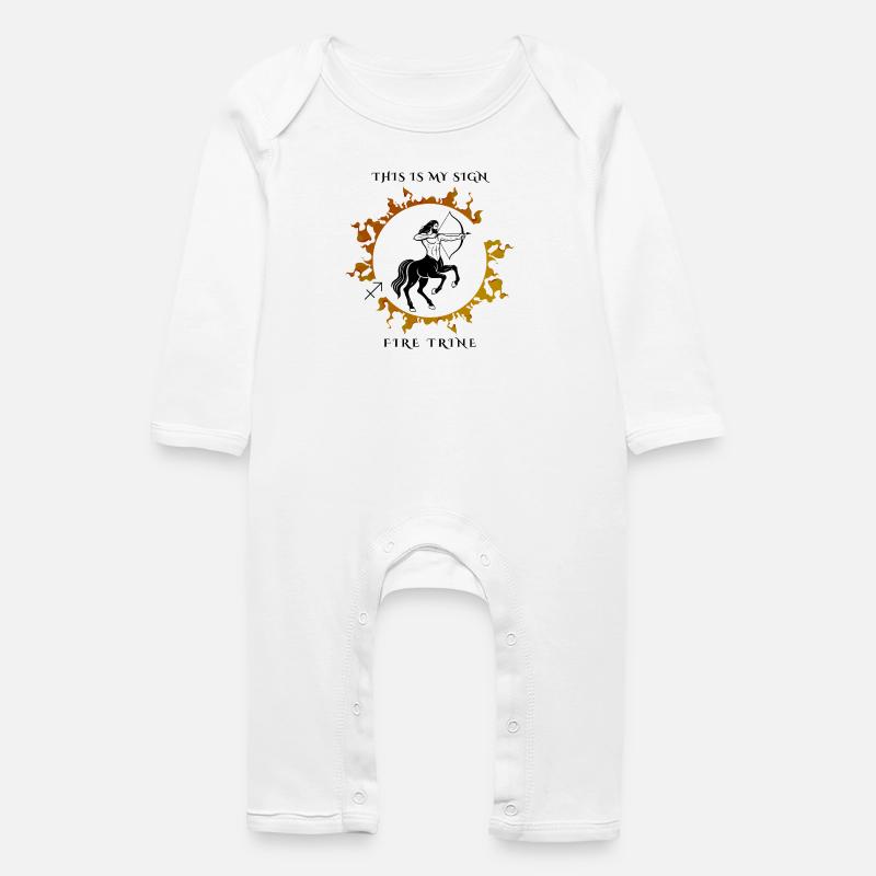 Mon signe est le Sagittaire - Grenouillère bio Bébé - blanc