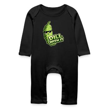 Aneth avec Concombre - Grenouillère bio Bébé - noir - Devant