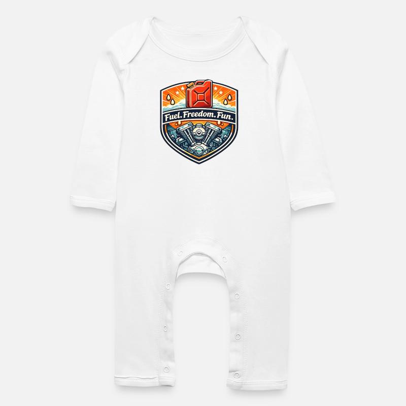Insigne de Liberté de Carburant Fun - Grenouillère bio Bébé - blanc