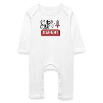 Strg Alt Entfernen Pixel Design - Baby Bio Strampler - Weiß - Vorne