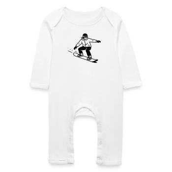 Sandboarding - Baby Organic Romper - white - Front