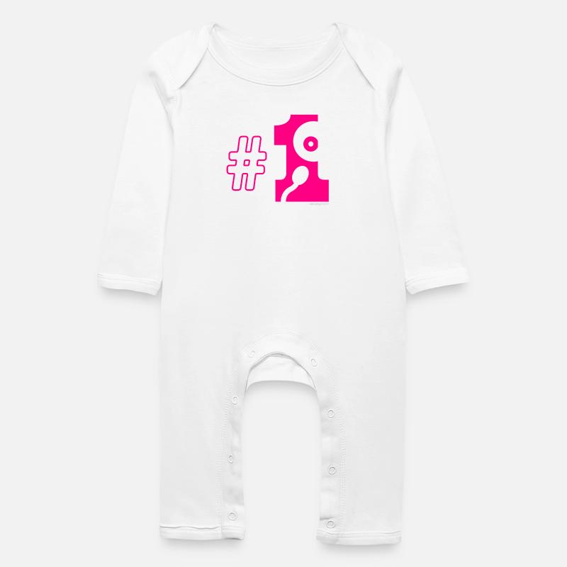 Number one - Grenouillère bio Bébé - blanc