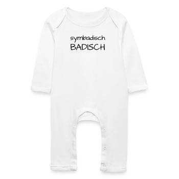 Symbadisch Badisch - Baby Bio Strampler - Weiß - Vorne