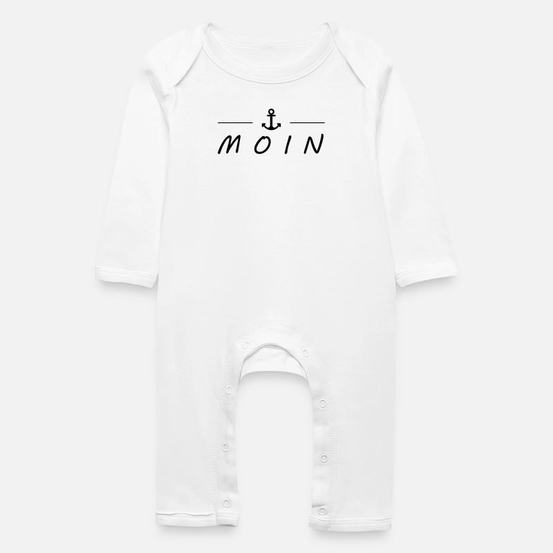Moin - Baby Bio Strampler - Weiß