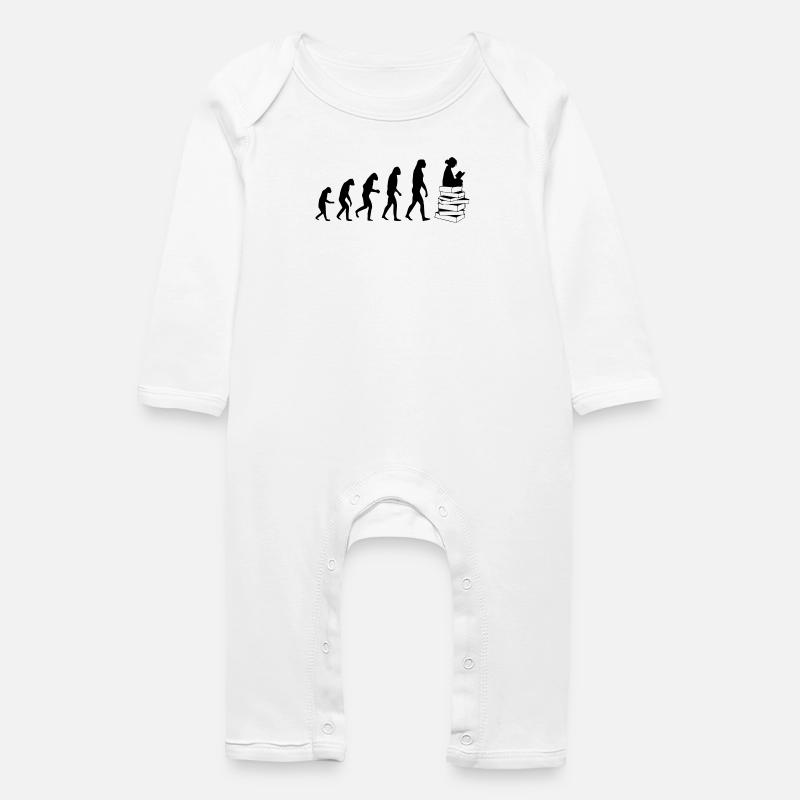 Lire l'évolution - Grenouillère bio Bébé - blanc