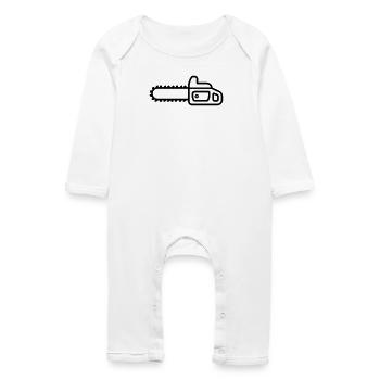 chainsaw - Baby Organic Romper - white - Front