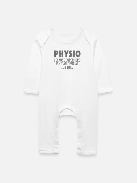 Physio - Superhero - Baby Bio Strampler - Weiß