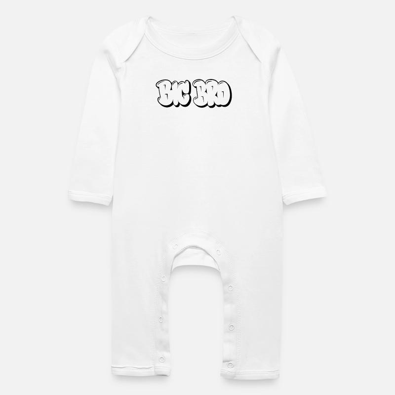 BIG BRO - Baby Bio Strampler - Weiß