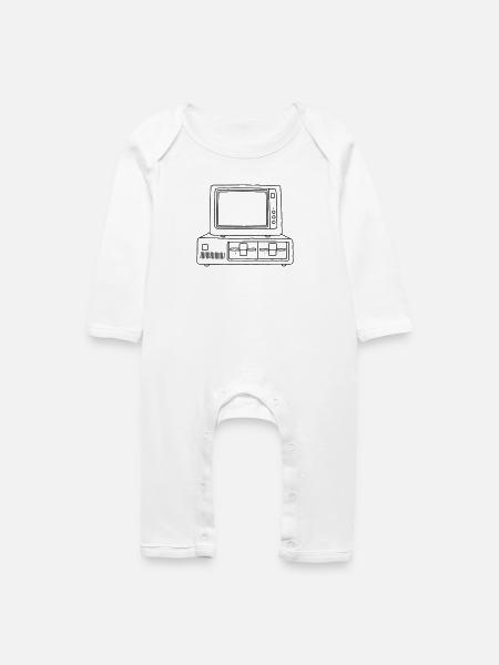 PC Computer - Baby Bio Strampler - Weiß