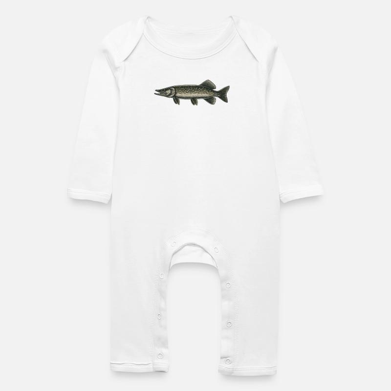 Hecht - Baby Bio Strampler - Weiß