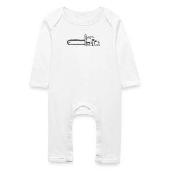 chainsaw - Baby Organic Romper - white - Front