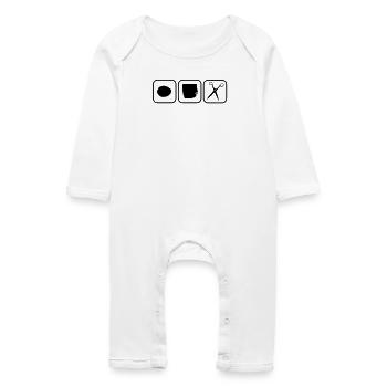 schnickschnack schnuck - Rock paper scissors - Baby Organic Romper - white - Front