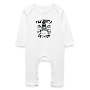 Caferacer Réunion - Grenouillère bio Bébé - blanc - Devant