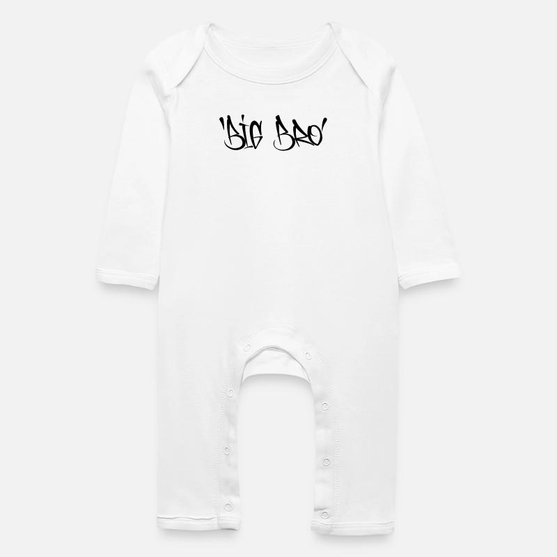 BIG BRO - Baby Bio Strampler - Weiß