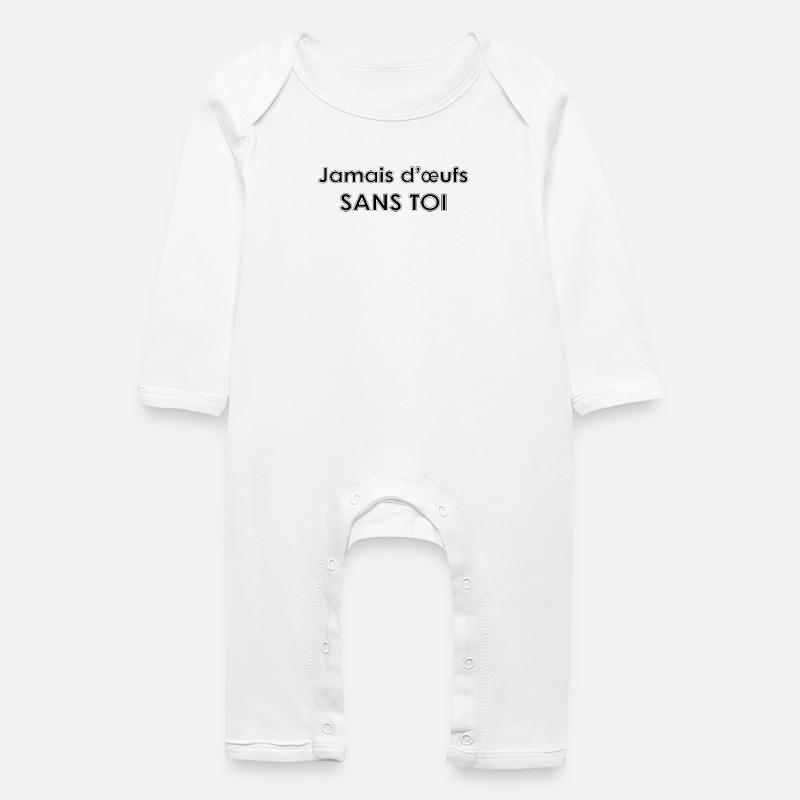 Niemals Eier ohne dich - Baby Bio Strampler - Weiß