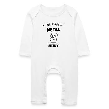 BÉBÉ ENCEINTE NAISSANCE FILS FILLE METAL T-SHIRT - Grenouillère bio Bébé - blanc - Devant