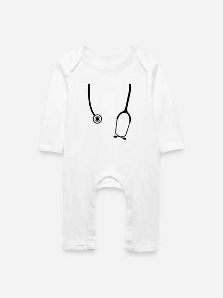 Arzt - Baby Bio Strampler - Weiß