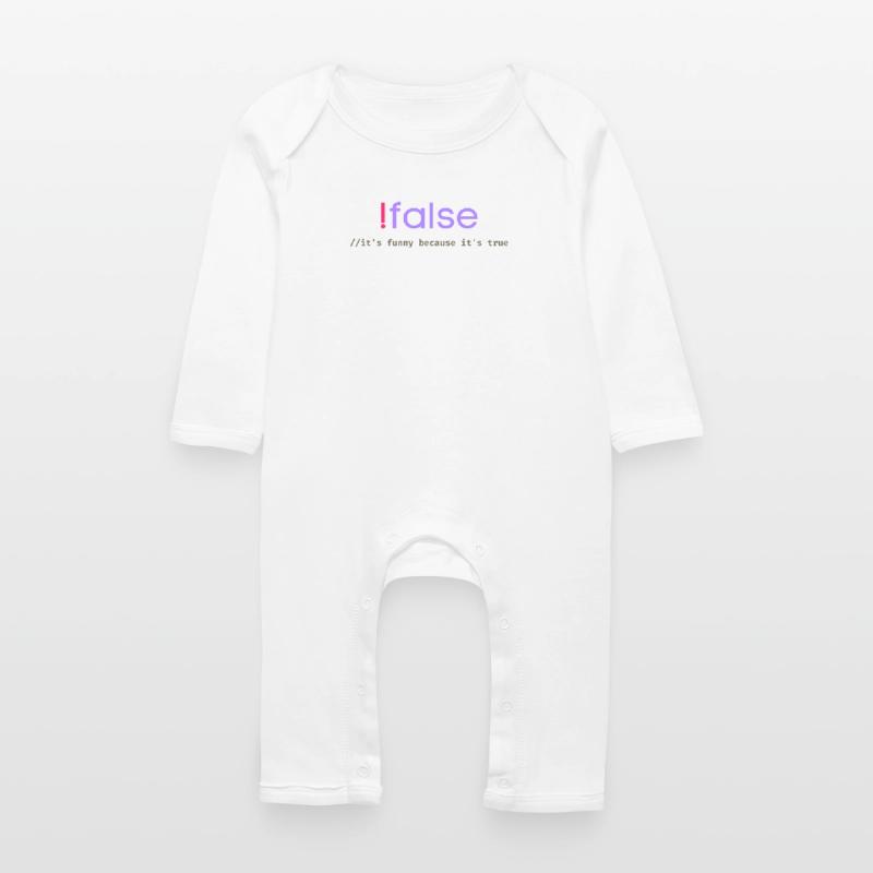 Ifalse Funny Coder Programmierungswortspiel Baby Bio Strampler