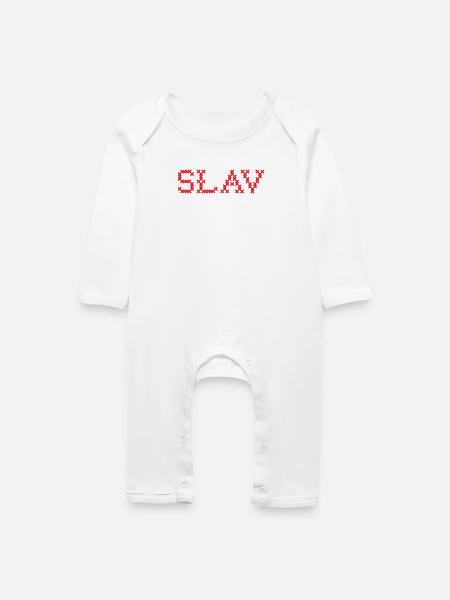 SLAV Slavic Folk Slawisch - Baby Bio Strampler - Weiß