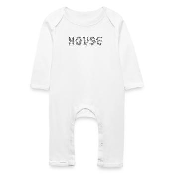 House Rave outfit - chrome top house music - Baby Organic Romper - white - Front