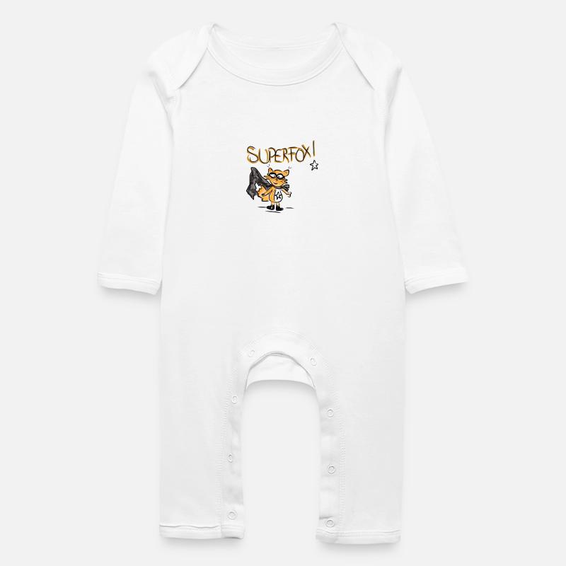 Superfox - Grenouillère bio Bébé - blanc