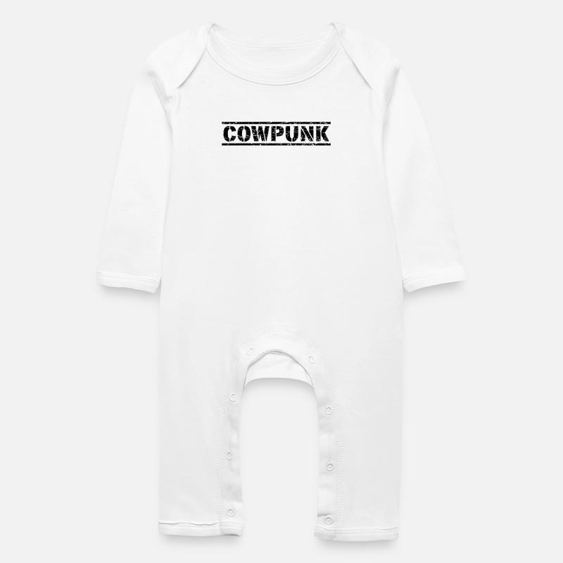 Cowpunk - Grenouillère bio Bébé - blanc