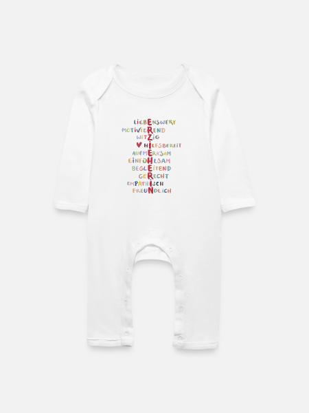 erzieherin - Baby Bio Strampler - Weiß