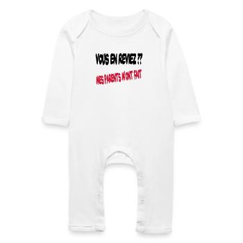 Vous en reviez ?? Mes parents m'ont fait - Baby Organic Romper - white - Front