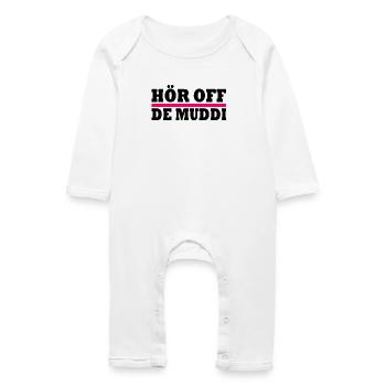 Écoutez maman - Grenouillère bio Bébé - blanc - Devant