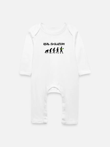 Real Evolution - Baby Bio Strampler - Weiß